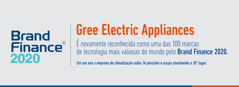 Gree é novamente reconhecida como uma das 100 marcas de tecnologia mais valiosas do mundo pelo Brand Finance 2020