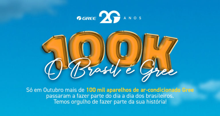 Gree Brasil atinge marca de 100 mil vendas no mês de outubro