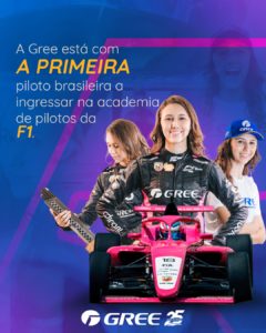 Gree patrocina Rafaela Ferreira, destaque da Fórmula 4 Brasil e nova promessa da F1 Academy