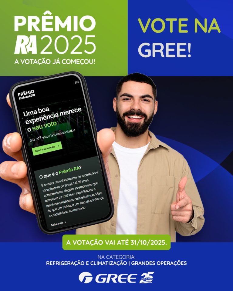 Gree do Brasil é indicada ao Prêmio Reclame Aqui 2025